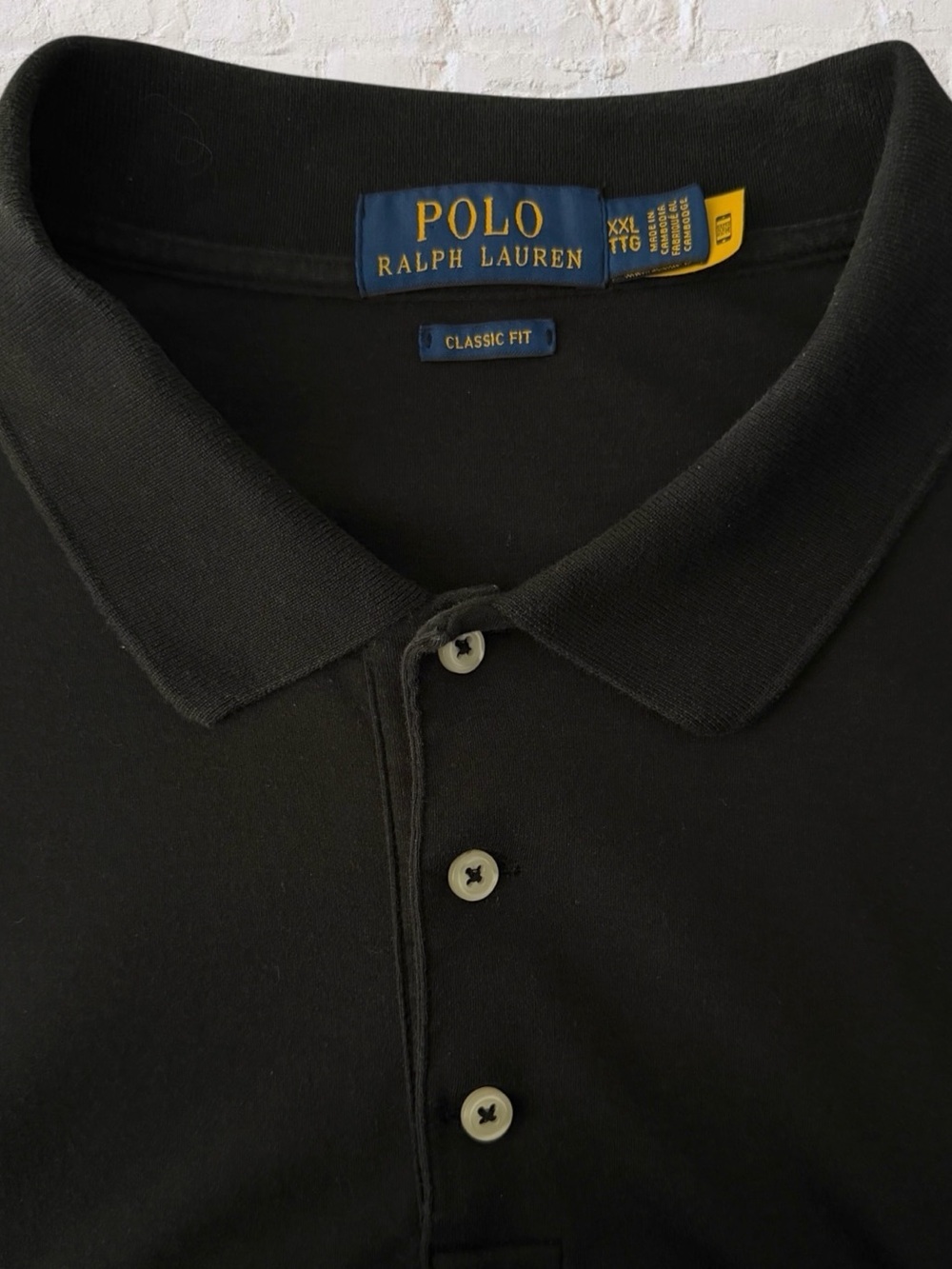 Polo Ralph Lauren Classic Fit Soft Cotton Polo Shirt Black 2XLT Big Tall